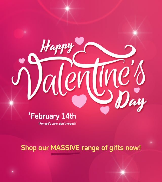 Shop our MASSIVE range of Valentine's Day gifts