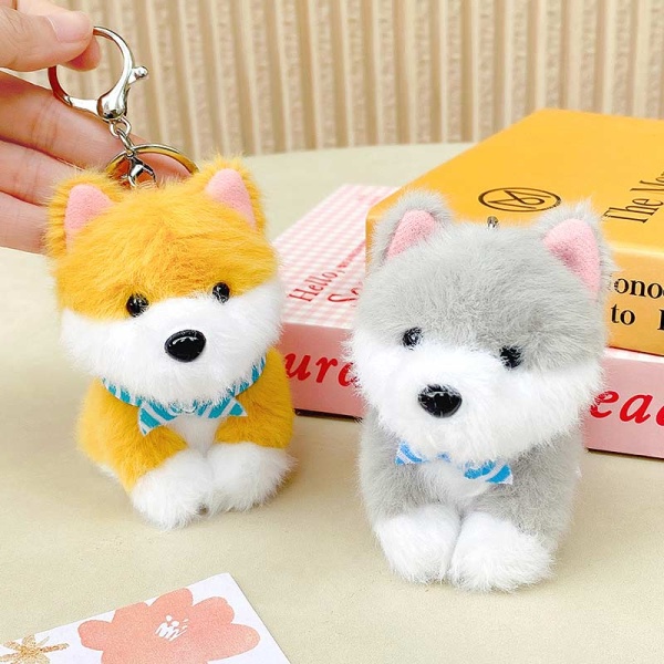 Mima Fluffy Dog Scarf Days Keyring