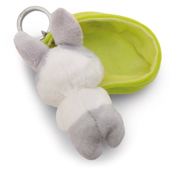 Sleeping Pets Grey Bunny Keyring