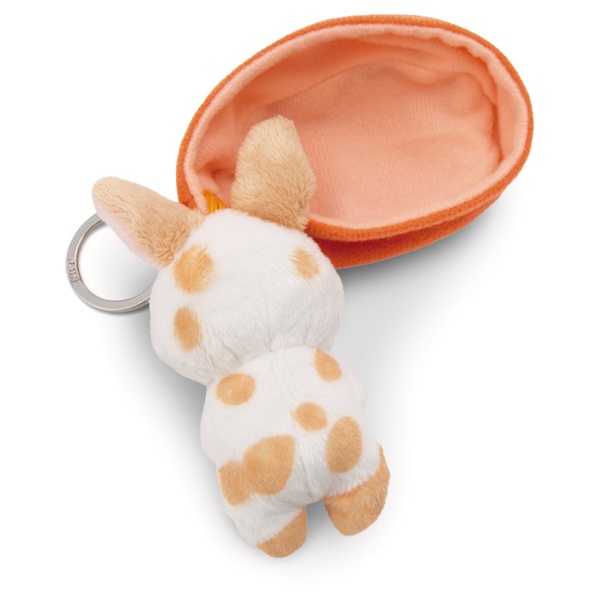 Sleeping Pets Caramel Polka Dot Bunny Keyring