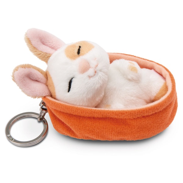 Sleeping Pets Caramel Polka Dot Bunny Keyring