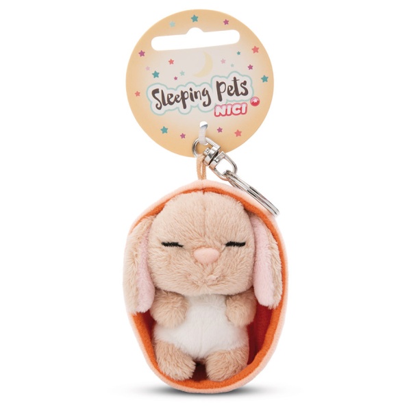 Sleeping Pets Caramel Bunny Keyring