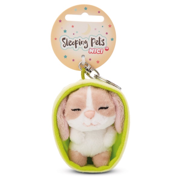 Sleeping Pets Cappuccino Bunny Keyring