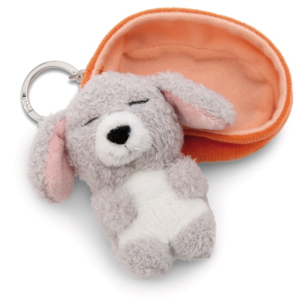 Sleeping Pets Grey Poodle Dog Keyring