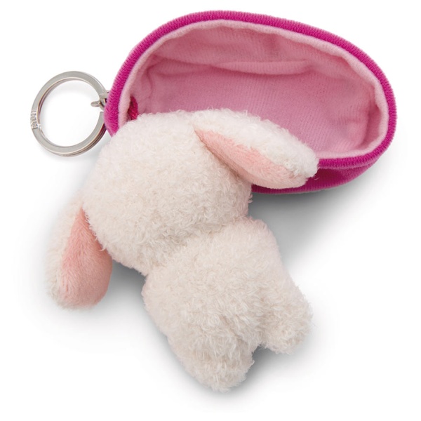 Sleeping Pets White Poodle Dog Keyring