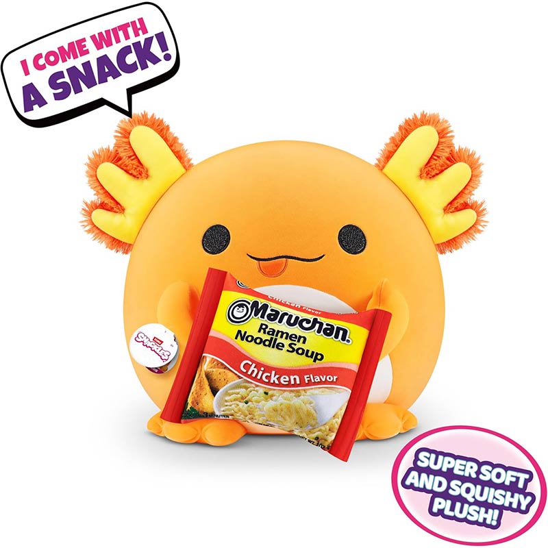 Snackles Albi Axolotl with Ramen Noodle Soup