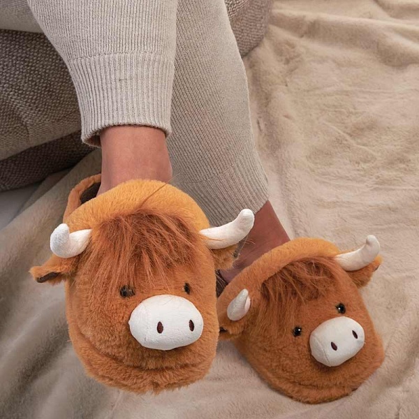 Harris Highland Cow Slippers