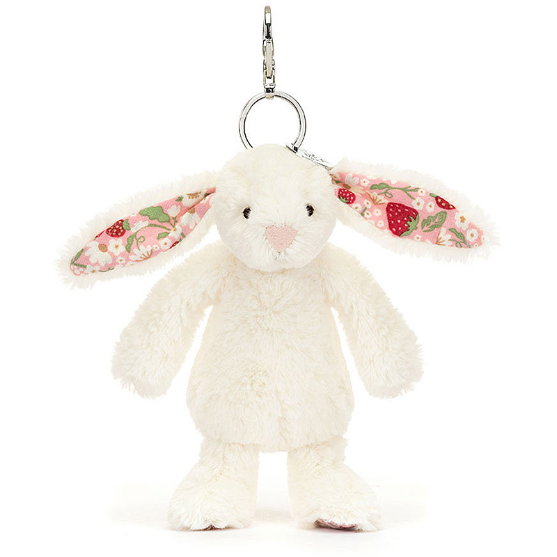 Blossom Cream Berry Bunny Bag Charm