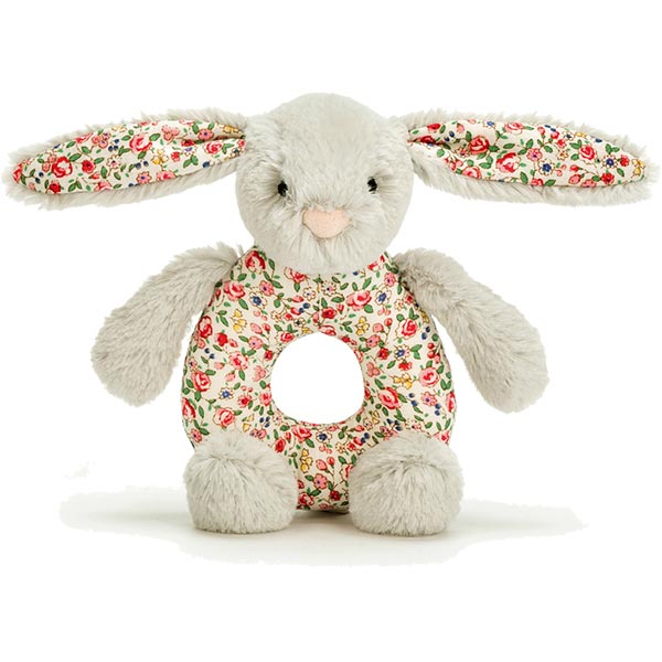 Blossom Silver Bunny Grabber Rattle