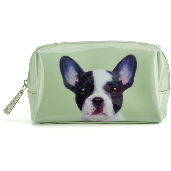 Dog on Stone Beauty Bag