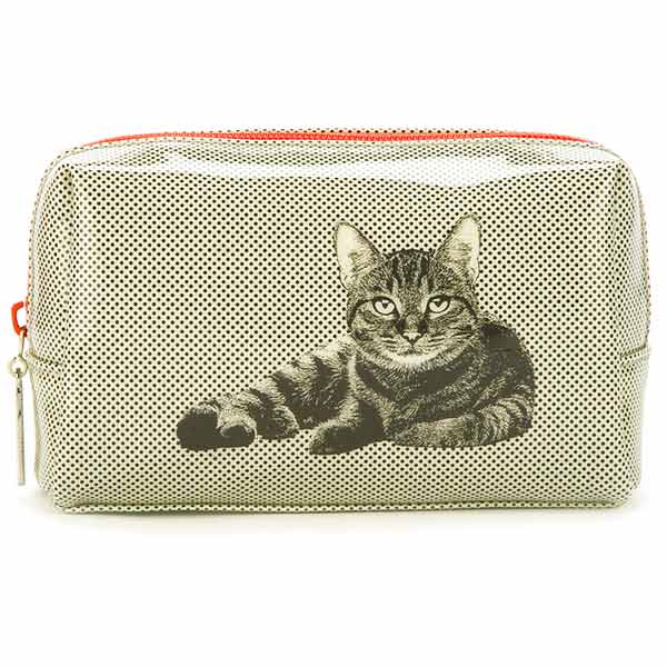 Etching Cat Beauty Bag