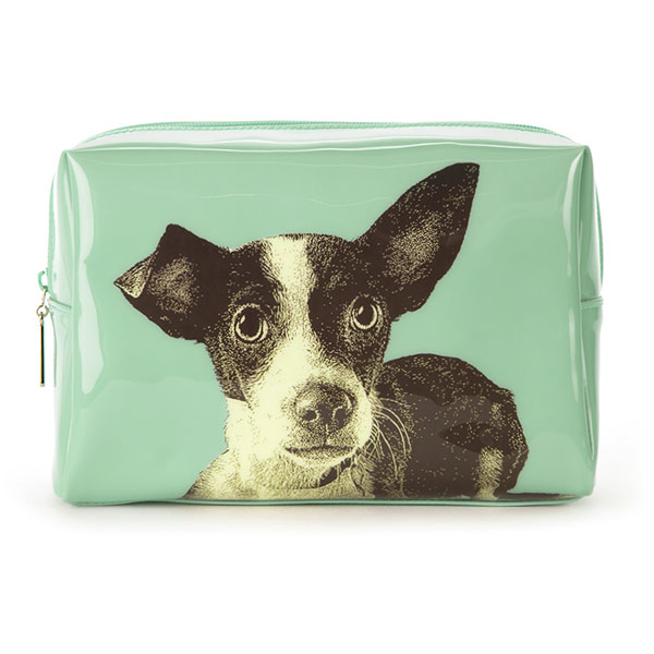 Etching Dog Large Beauty Bag