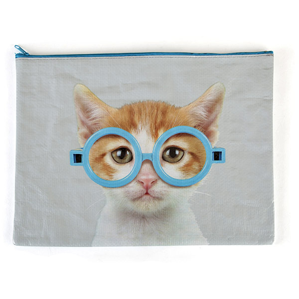 Glasses Cat A4 Pouch