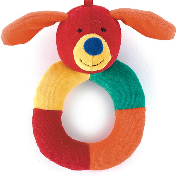 Hoopy Harlequin Puppy Ring Rattle