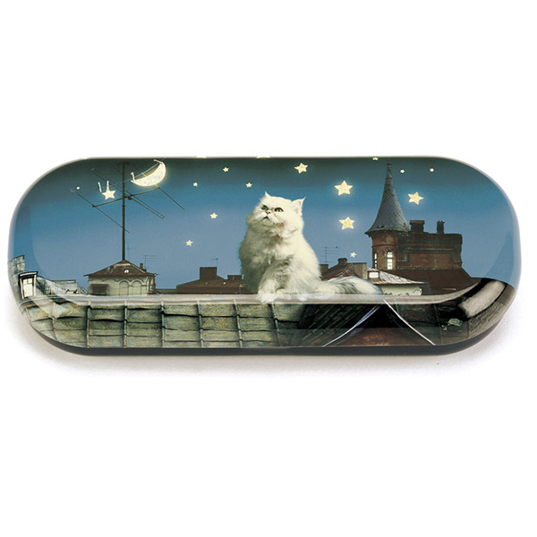 Rooftop Cat Glasses Case