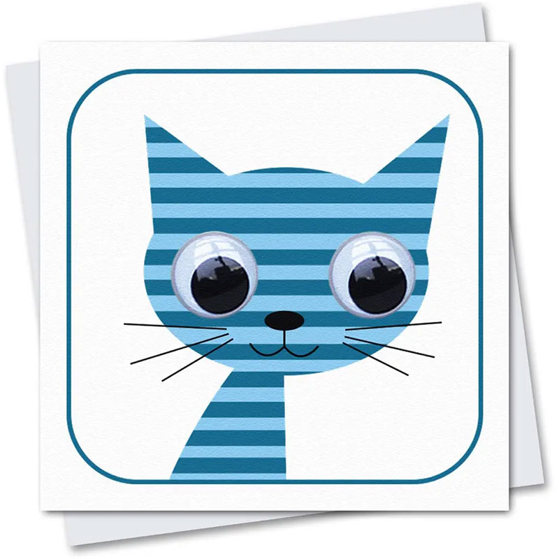 Sammy Stripey Blue Cat Gift Card