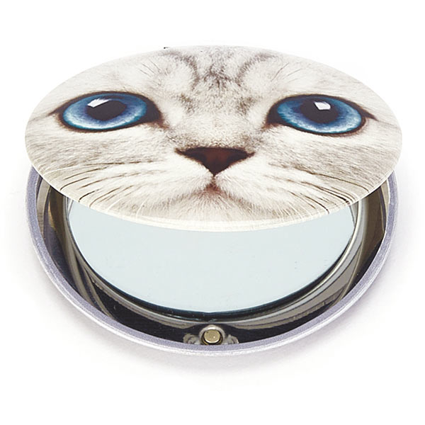 Silver Kitty Clam Mirror