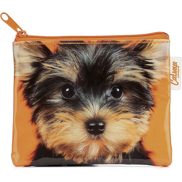 Yorkie on Orange Coin Purse