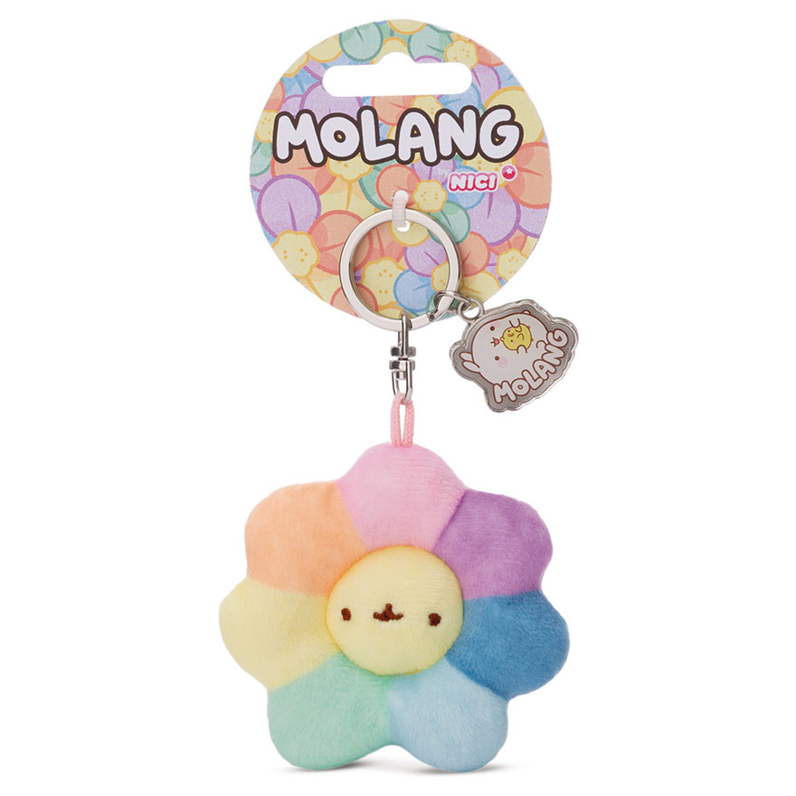 MOLANG Rainbow Flower Keyring