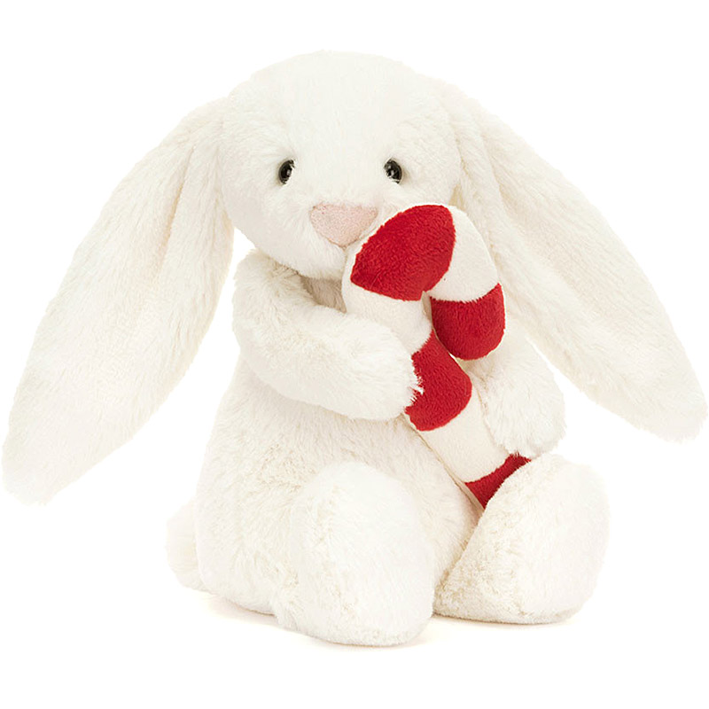 Bashful Bunny with Candy Cane