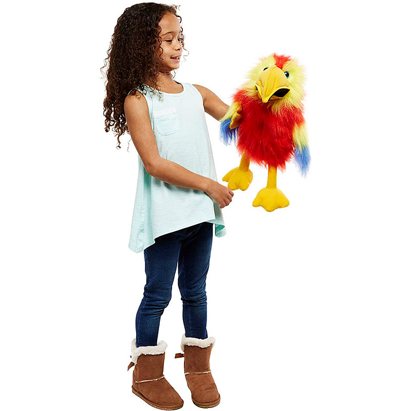 The Puppet Company Scarlet Macaw Hand Puppet | plushpaws.co.uk