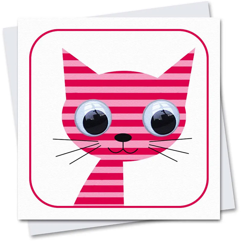 Sammy Stripey Pink Cat Gift Card