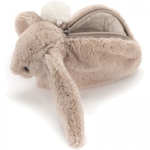 Bashful Beige Bunny Pouch