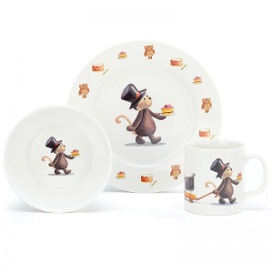 Bashful Monkey Ceramic Bowl Set