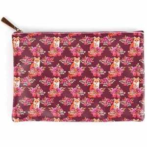 Fox Print Large Flat Bag