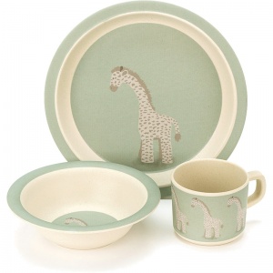 Joey Giraffe Bamboo Bowl Set