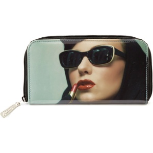 Lipstick Woman Zip Wallet