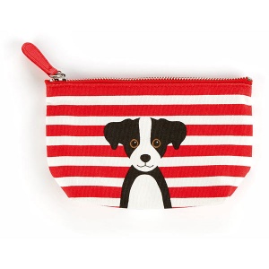 Red Cotton Dog Small Pouch