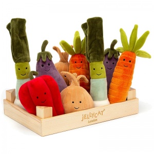 Vivacious Vegetables Wooden Box